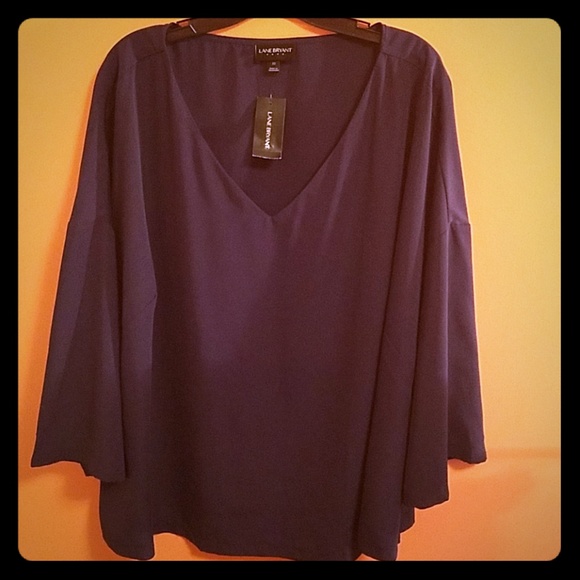 Lane Bryant Tops - 🎉HP🎉NWT Navy Bell Sleeve Blouse 22W